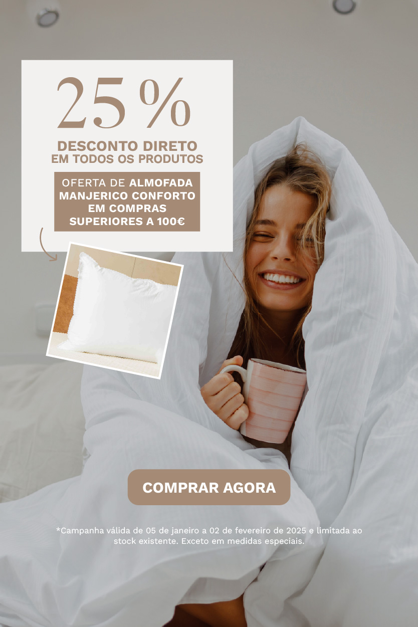 25% desconto direto + oferta almofada