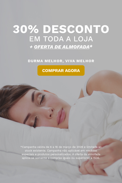 30% desconto direto em toda a loja com oferta almofada em compras iguais e superiores a 100€