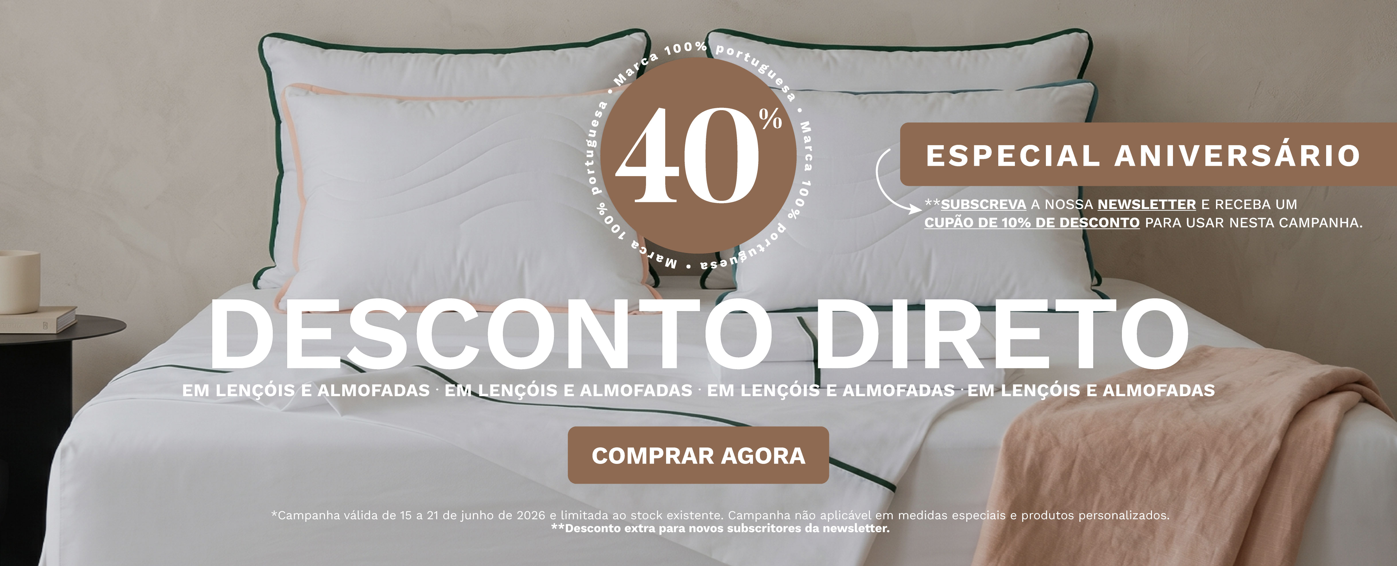 40% desconto lencois - almofadas - fronhas
